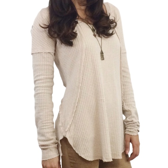 Beige Waffle Knit Top - Picture 2 of 6